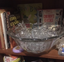 Punch Bowl and Glasses
